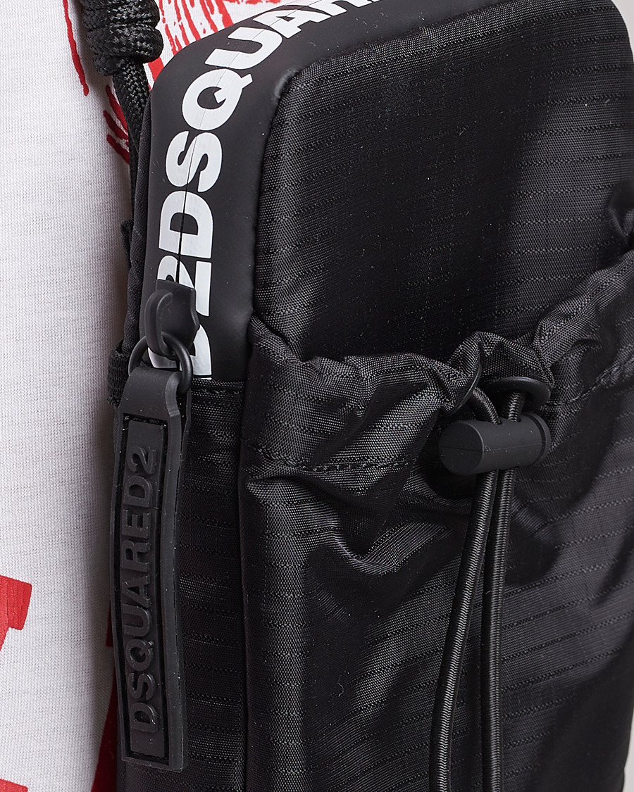 Hombres | Dsquared2 Ripstop Phone Neck Pouch Black | Dsquared2 | Ripstop Phone Neck Pouch Black