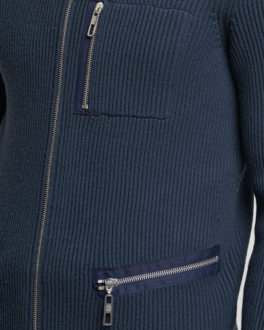 Hombres | Jerséis y prendas de punto | Giorgio Armani | Cardigan Zip Jacket Navy