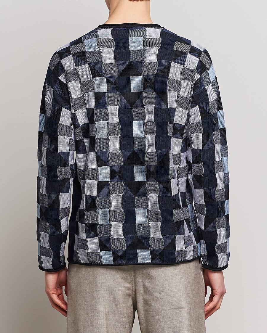 Hombres | Jerséis y prendas de punto | Giorgio Armani | Geometrical Patchwork Sweater Navy/White