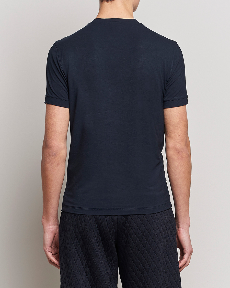Hombres | Camisetas | Giorgio Armani | Embroidered Logo T-Shirt Navy
