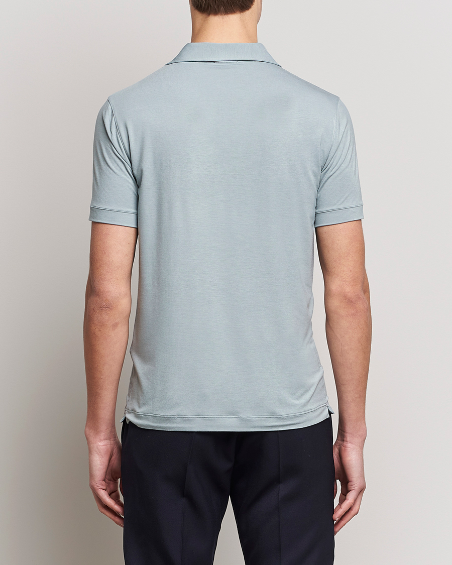 Hombres | Polos | Giorgio Armani | Short Sleeve Stretch Polo Light Grey