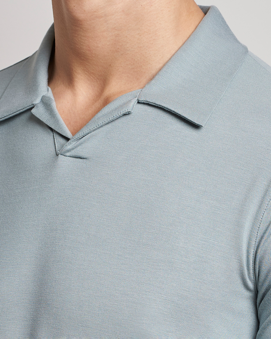 Hombres | Polos | Giorgio Armani | Short Sleeve Stretch Polo Light Grey