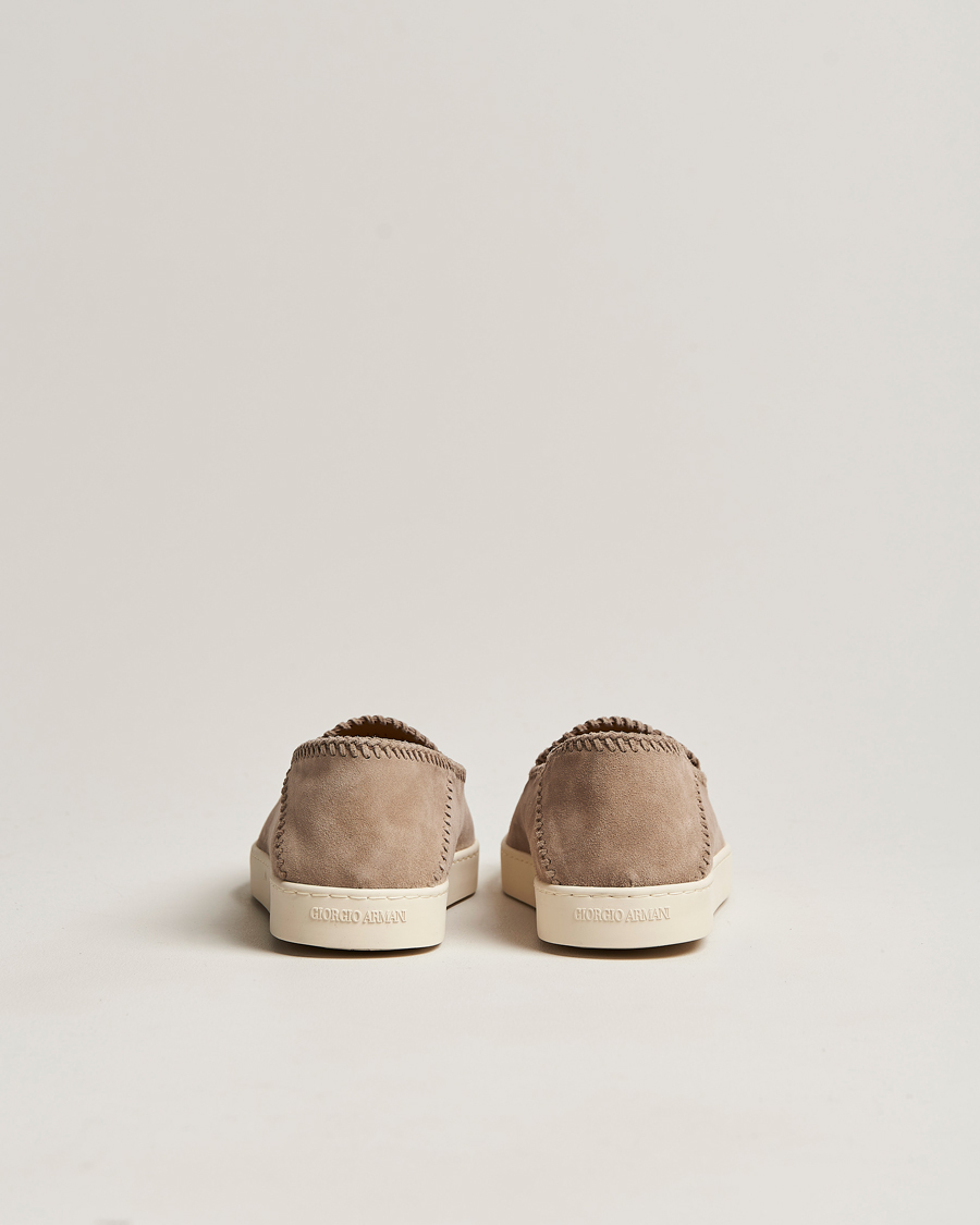 Hombres | Giorgio Armani Soft Suede Loafers Sand | Giorgio Armani | Soft Suede Loafers Sand