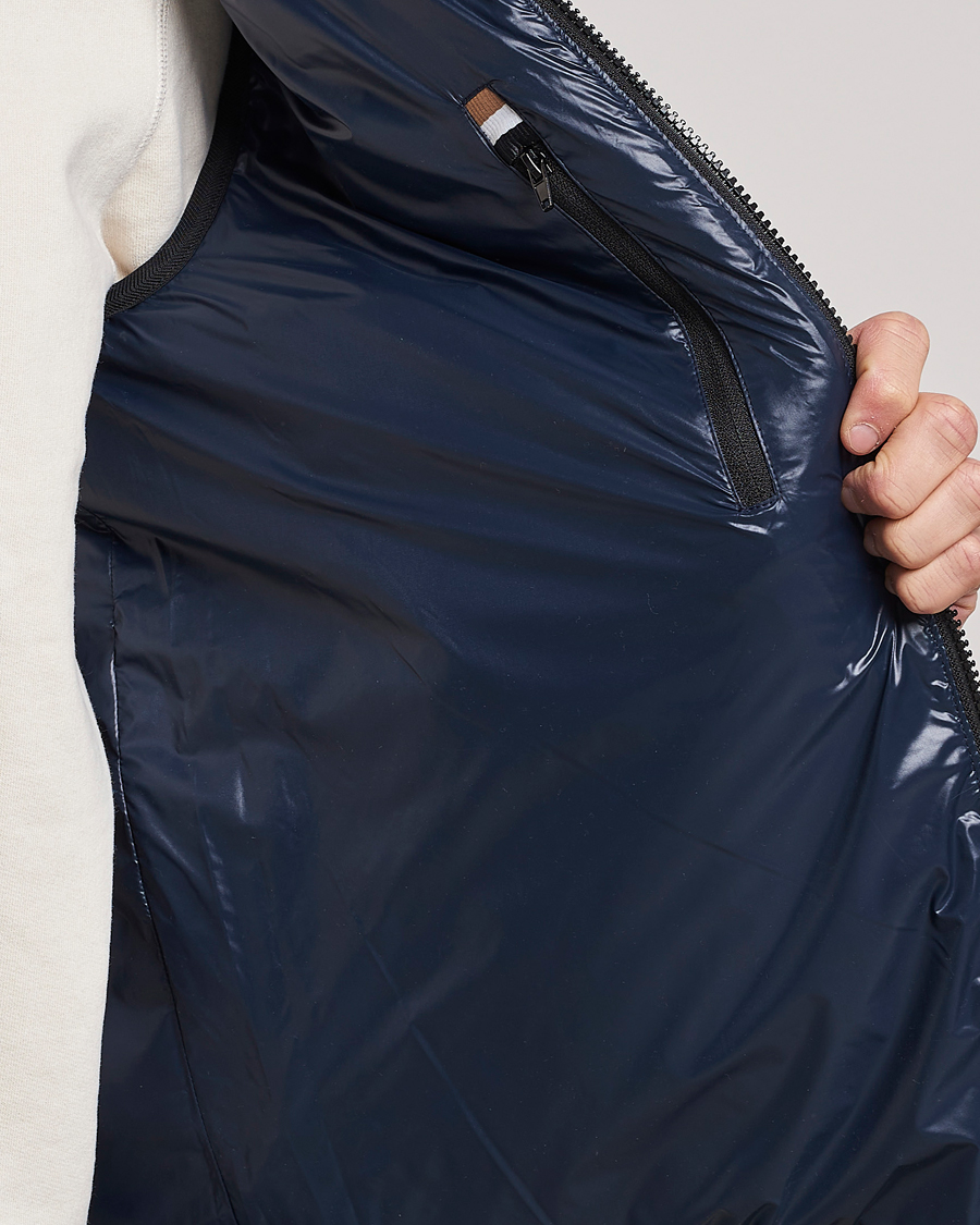 Hombres | Chalecos | BOSS BLACK | Coviltra Down Hooded Vest Dark Blue