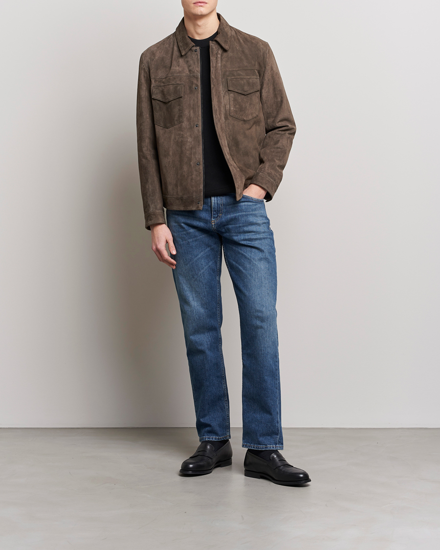 Hombres | Abrigos y chaquetas | BOSS BLACK | Mucker Suede Jacket Dark Grey