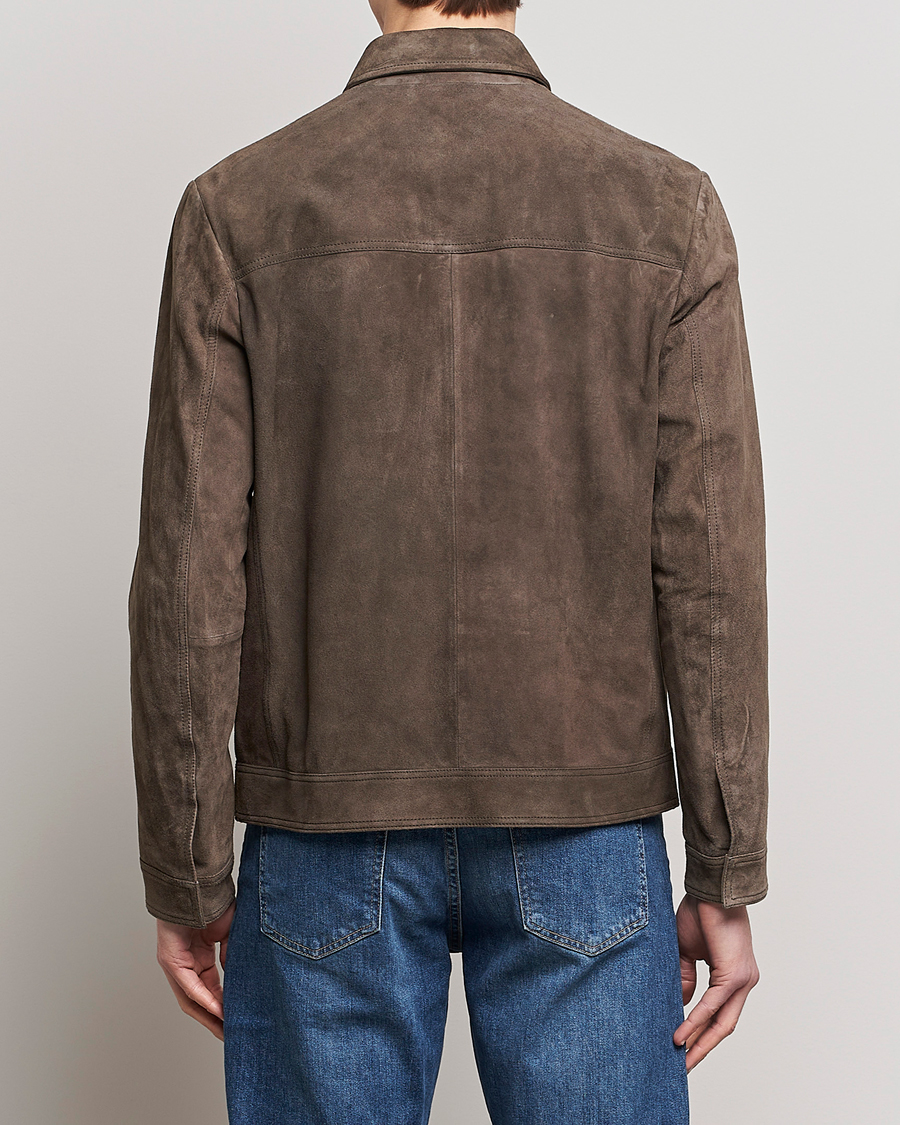 Hombres | Abrigos y chaquetas | BOSS BLACK | Mucker Suede Jacket Dark Grey