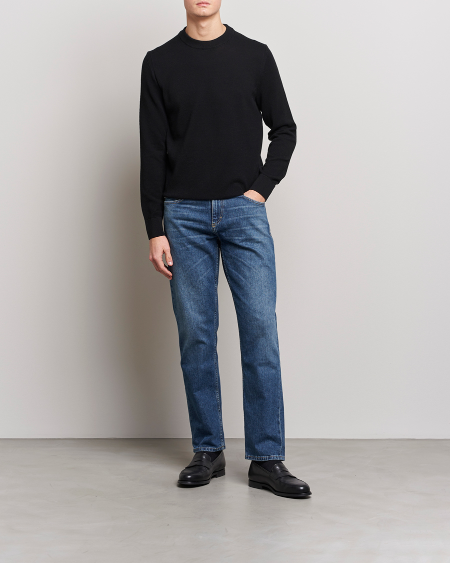 Hombres | Jerséis y prendas de punto | BOSS BLACK | Ecaio Knitted Sweater Black