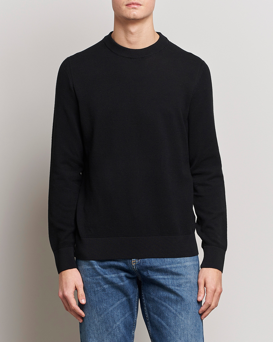 Hombres | Jerséis y prendas de punto | BOSS BLACK | Ecaio Knitted Sweater Black