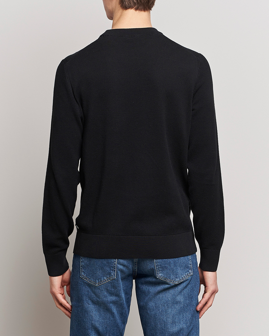 Hombres | Jerséis y prendas de punto | BOSS BLACK | Ecaio Knitted Sweater Black