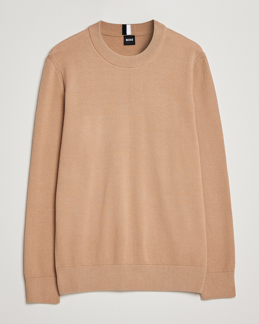 Hombres | Jerséis y prendas de punto | BOSS BLACK | Ecaio Knitted Sweater Medium Beige