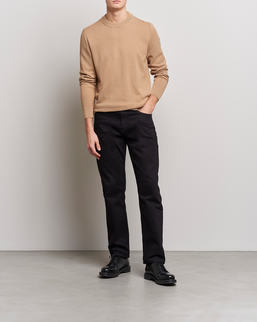 Hombres | Jerséis y prendas de punto | BOSS BLACK | Ecaio Knitted Sweater Medium Beige