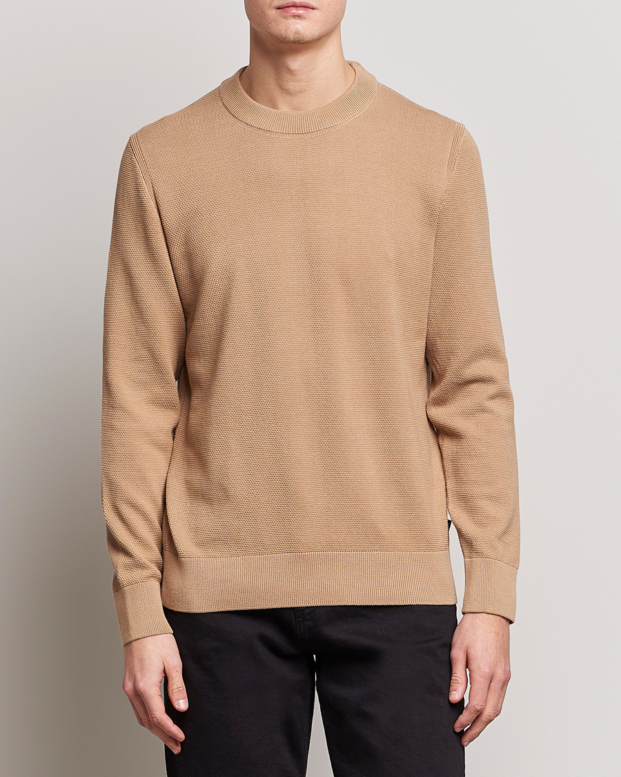 Hombres | Jerséis y prendas de punto | BOSS BLACK | Ecaio Knitted Sweater Medium Beige