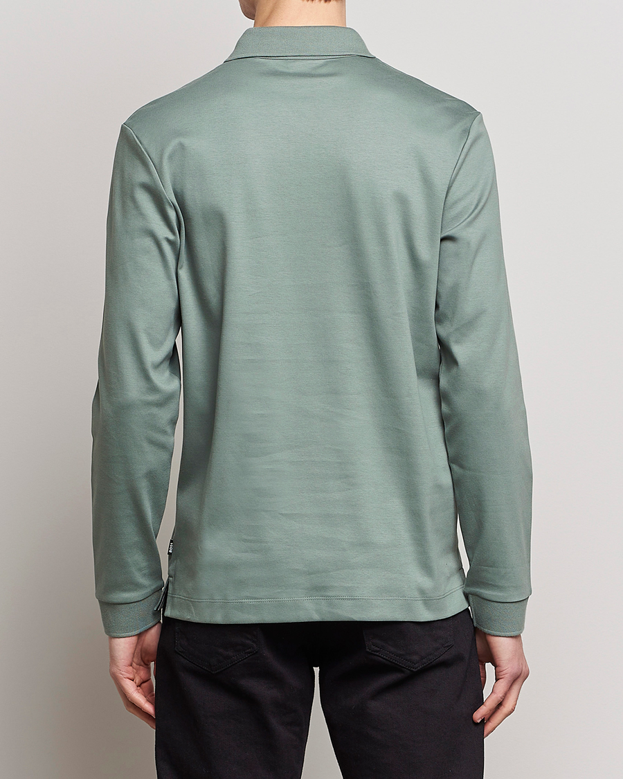 Hombres | Jerséis y prendas de punto | BOSS BLACK | Pado Knitted Polo Shirt Open Green
