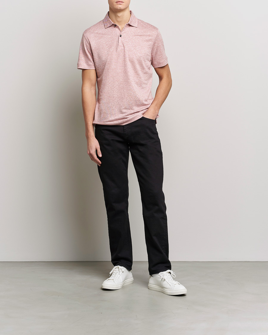 Hombres | Polos | BOSS BLACK | Press Linen Polo Open Pink