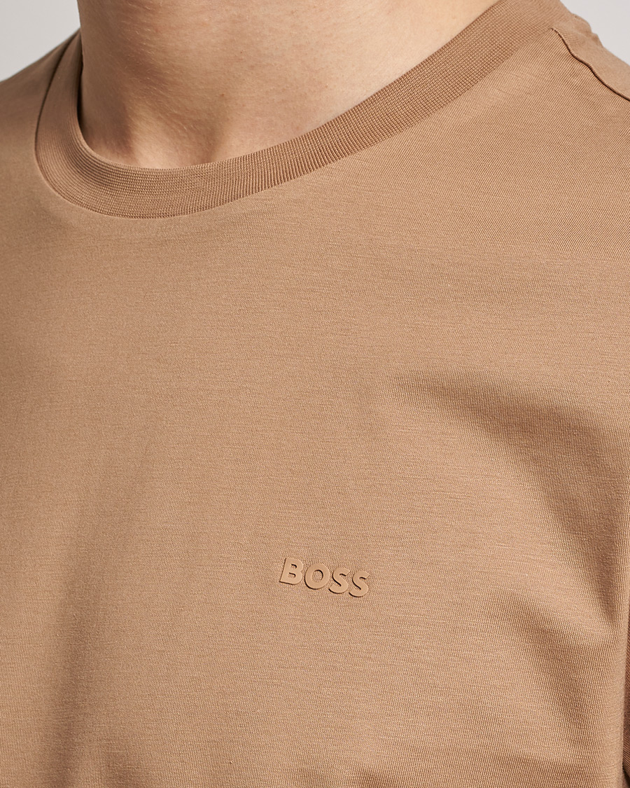 Hombres | Camisetas | BOSS BLACK | Thompson Logo Crew Neck T-Shirt Medium Beige