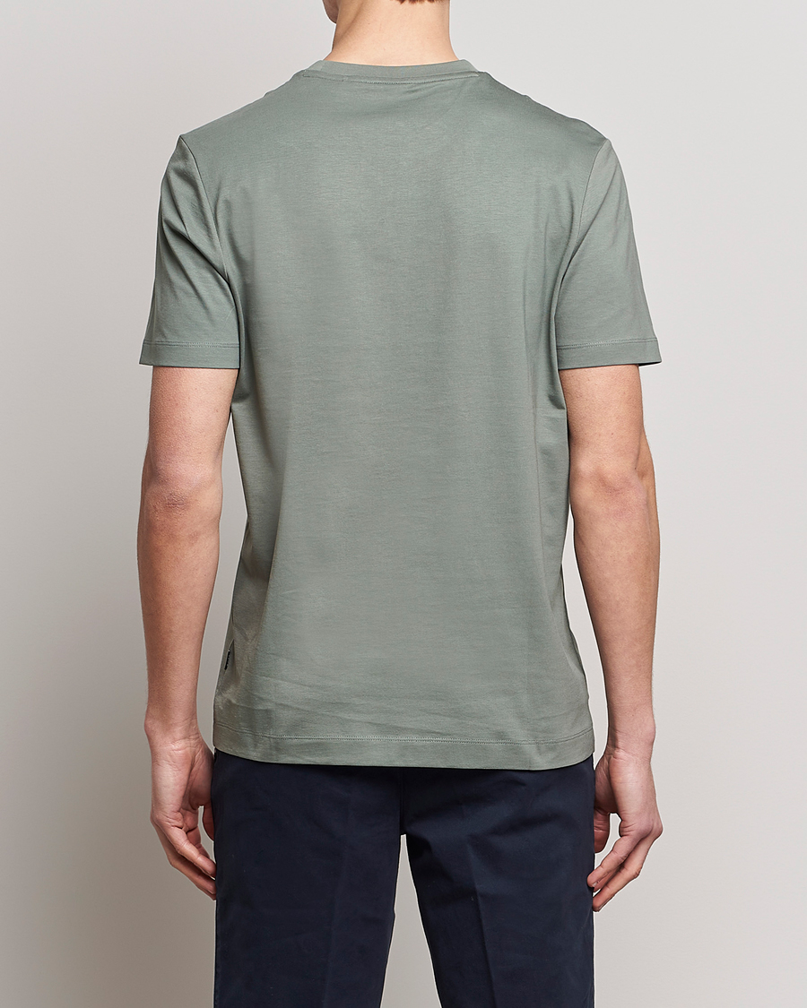 Hombres | Camisetas | BOSS BLACK | Thompson Logo Crew Neck T-Shirt Open Green