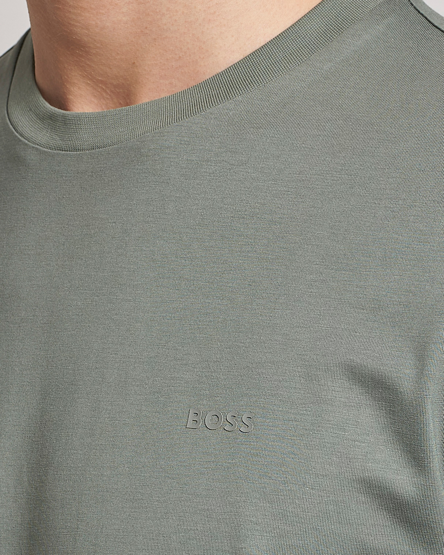 Hombres | Camisetas | BOSS BLACK | Thompson Logo Crew Neck T-Shirt Open Green