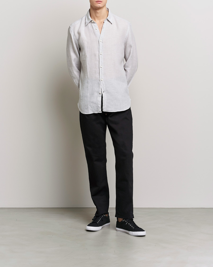 Hombres | Camisas | BOSS BLACK | Liam Linen Shirt Light Grey