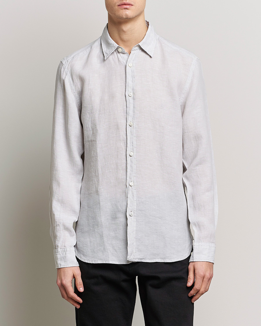 Hombres | Camisas | BOSS BLACK | Liam Linen Shirt Light Grey