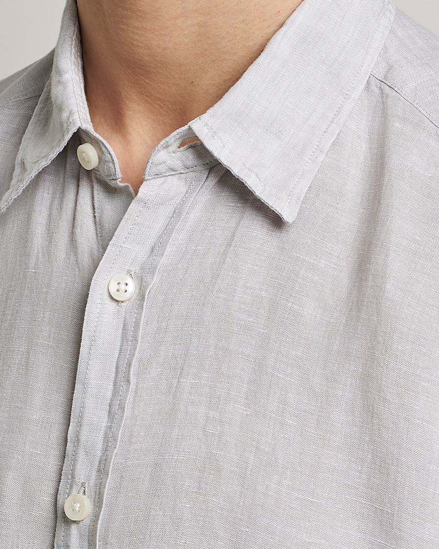 Hombres | Camisas | BOSS BLACK | Liam Linen Shirt Light Grey