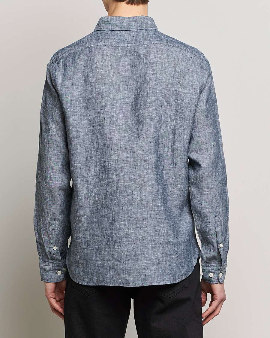 Hombres | Camisas | BOSS BLACK | Liam Linen Shirt Dark Blue