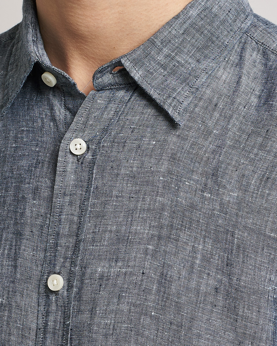 Hombres | Camisas | BOSS BLACK | Liam Linen Shirt Dark Blue