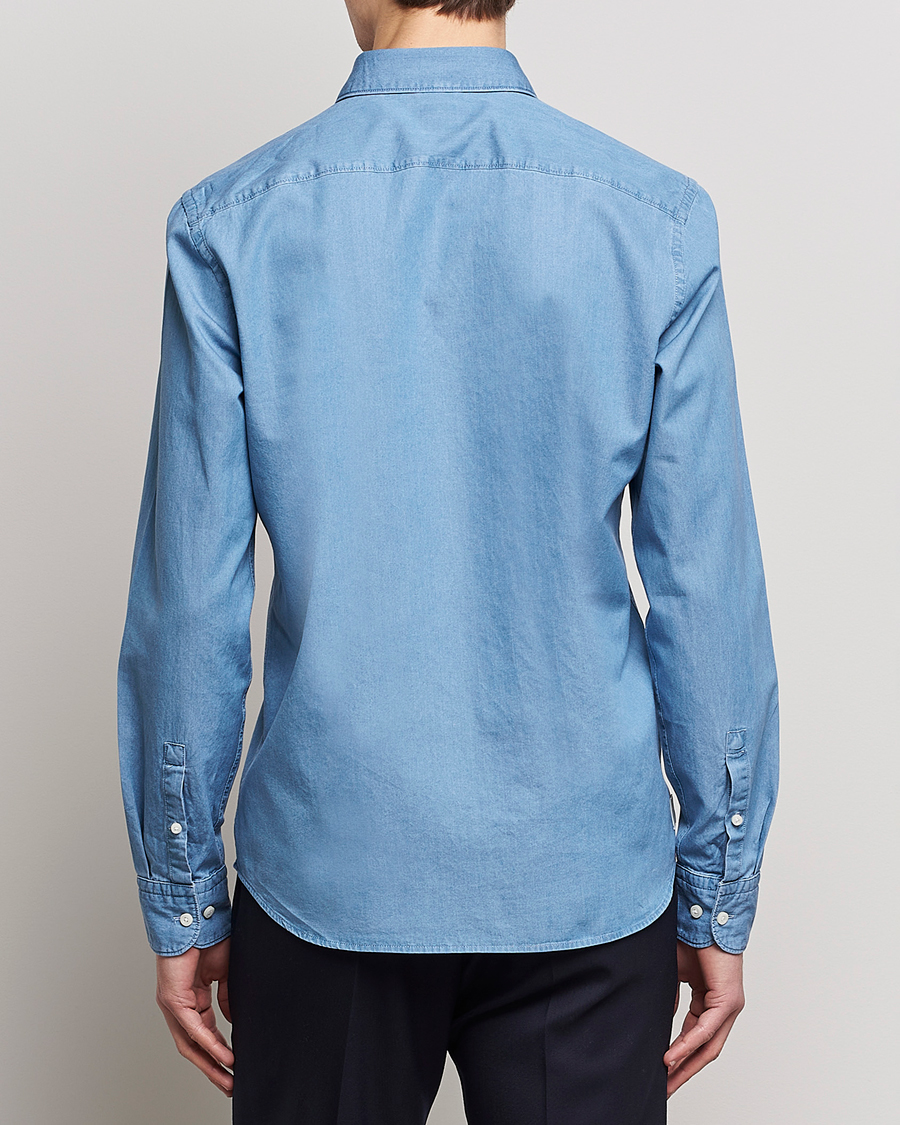 Hombres | Camisas | BOSS BLACK | Hal Slim Fit Denim Shirt Open Blue