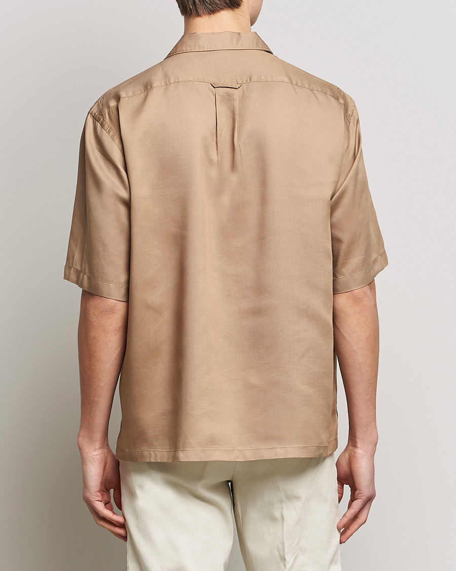 Hombres | Camisas | BOSS BLACK | Lars Resort Collar Short Sleeve Medium Beige