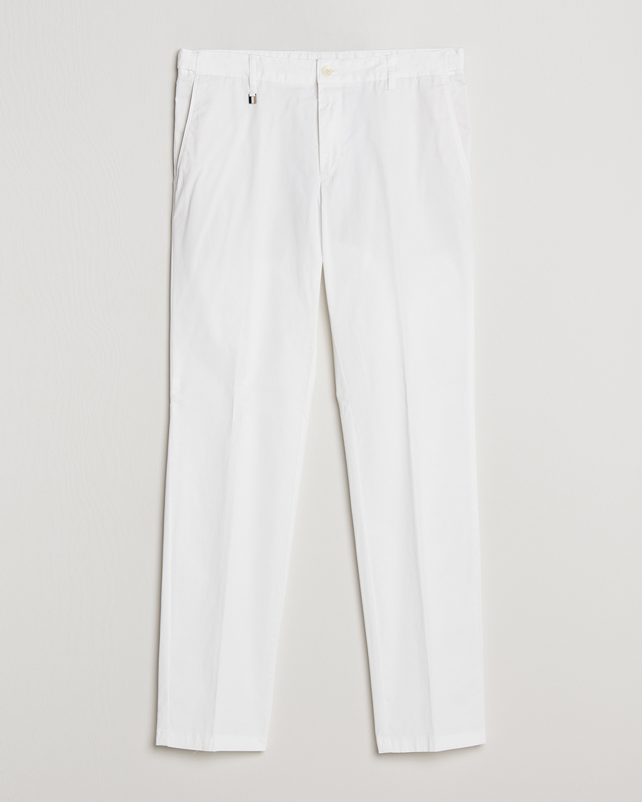 Hombres | Pantalones | BOSS BLACK | Genius Cotton Trousers White