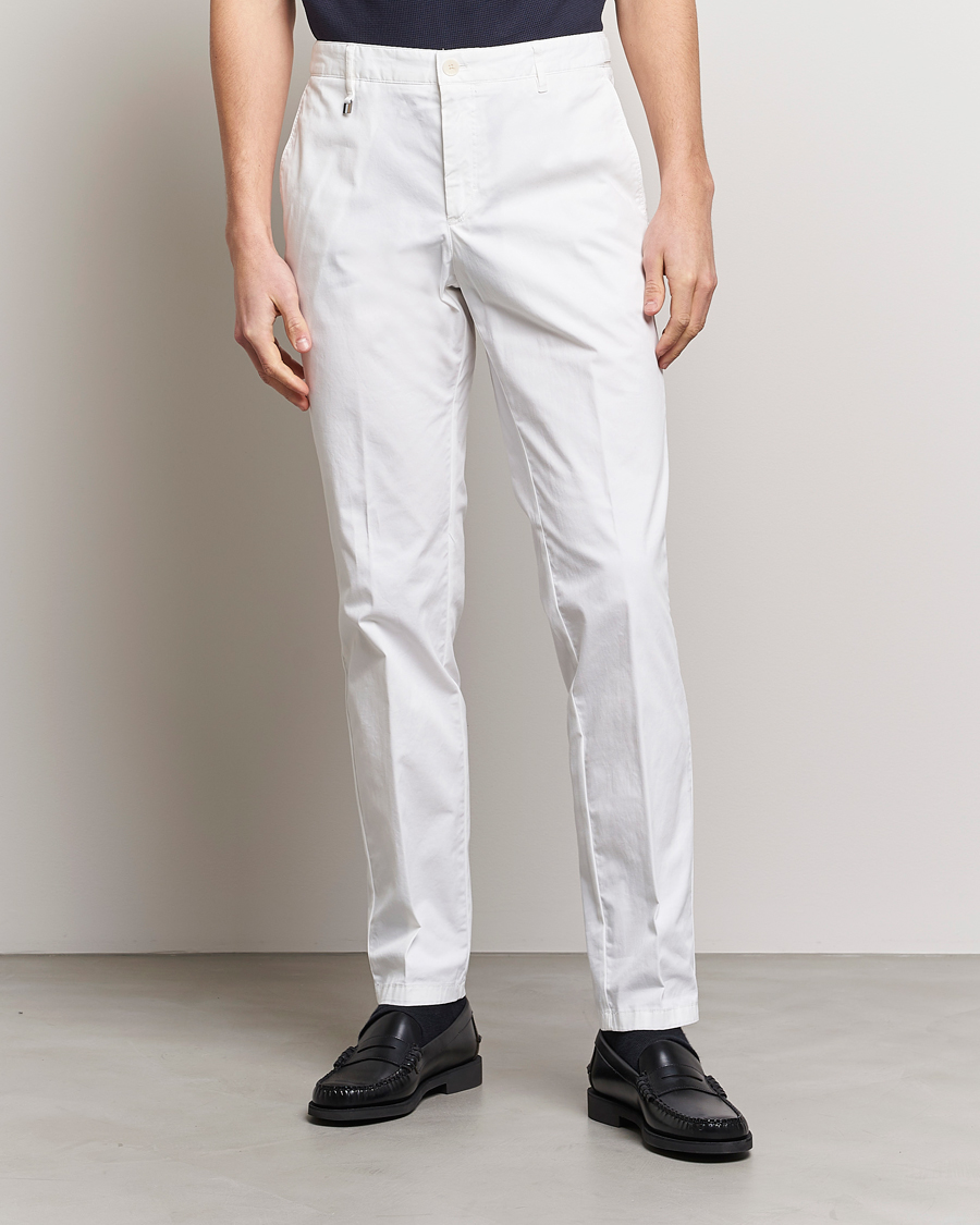 Hombres | Pantalones | BOSS BLACK | Genius Cotton Trousers White