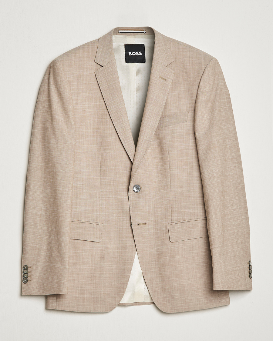 Hombres | Blazers | BOSS BLACK | Huge Wool/Cotton Blazer Light Beige
