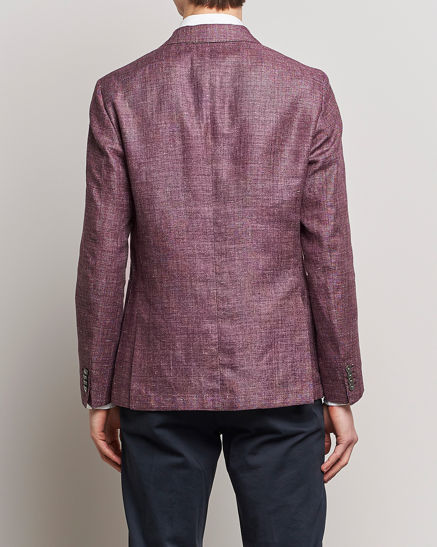 Hombres | Blazers | BOSS BLACK | Hanry Linen/Wool Blazer Dark Red