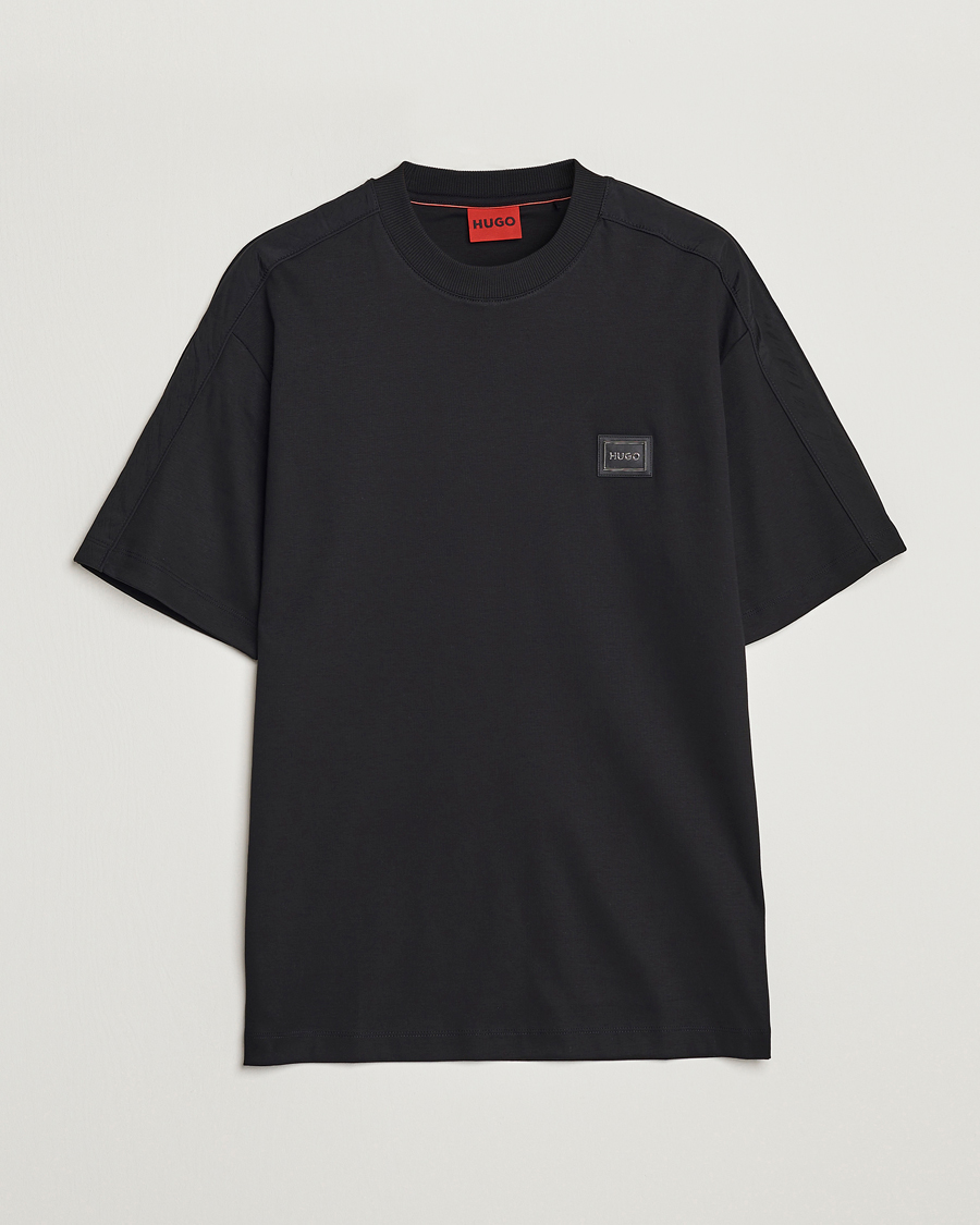 Hombres | Camisetas | HUGO | Dalix Logo Crew Neck T-Shirt Black