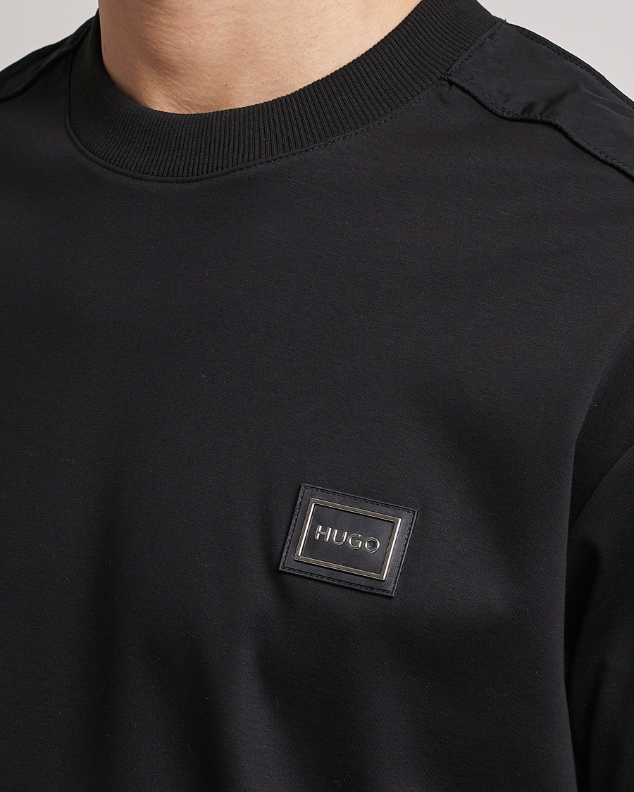Hombres | Camisetas | HUGO | Dalix Logo Crew Neck T-Shirt Black