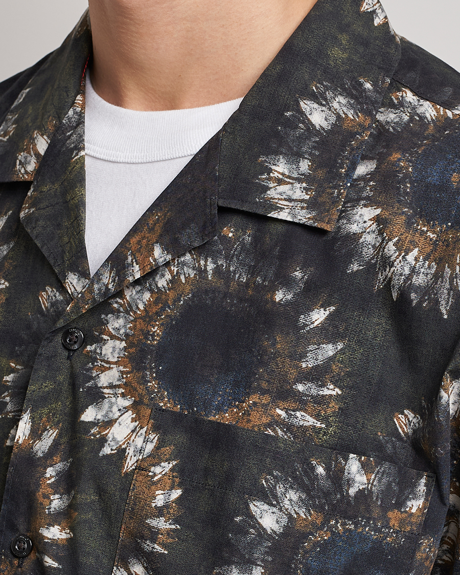 Hombres | Camisas | HUGO | Egeeno Printed Resort Collar Short Sleeve Shirt Green