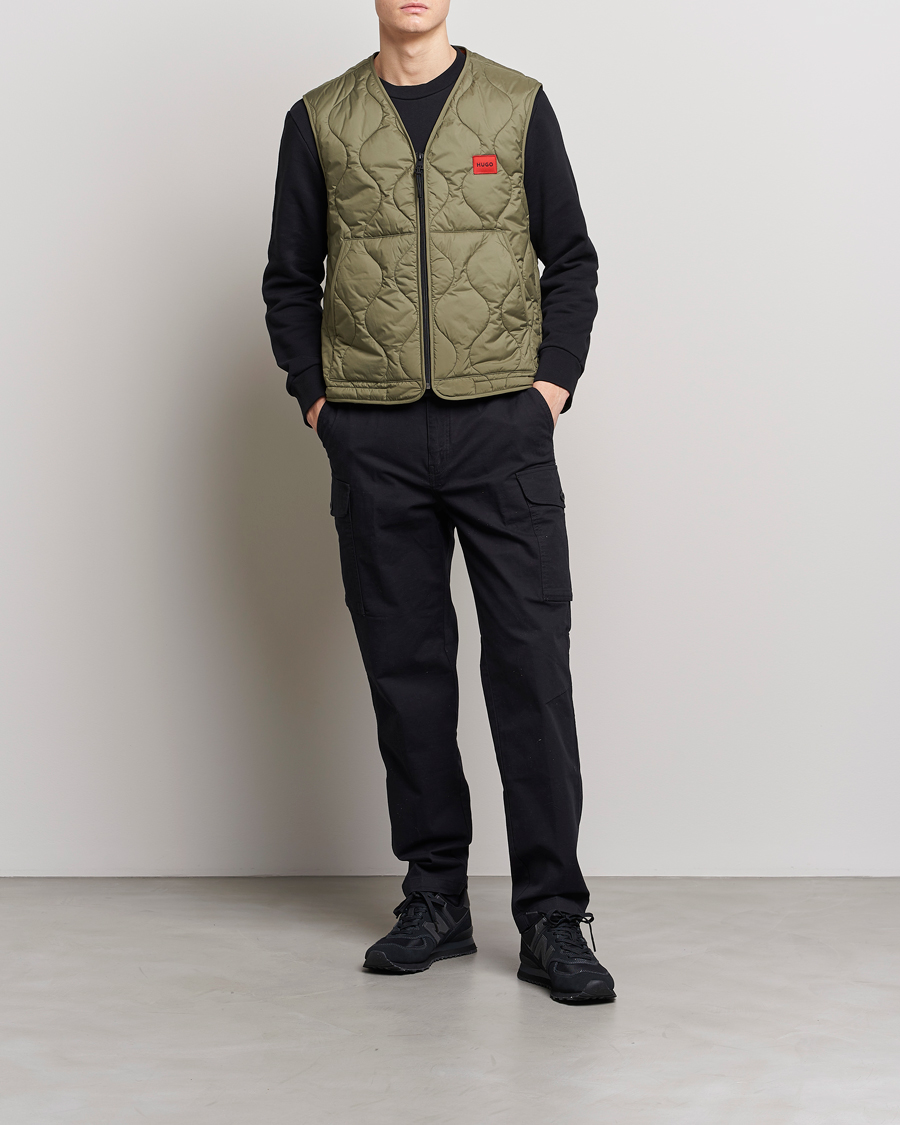 Hombres | Chalecos | HUGO | Bethano Onion Quilt Vest Open Green