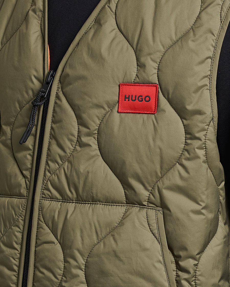 Hombres | Chalecos | HUGO | Bethano Onion Quilt Vest Open Green
