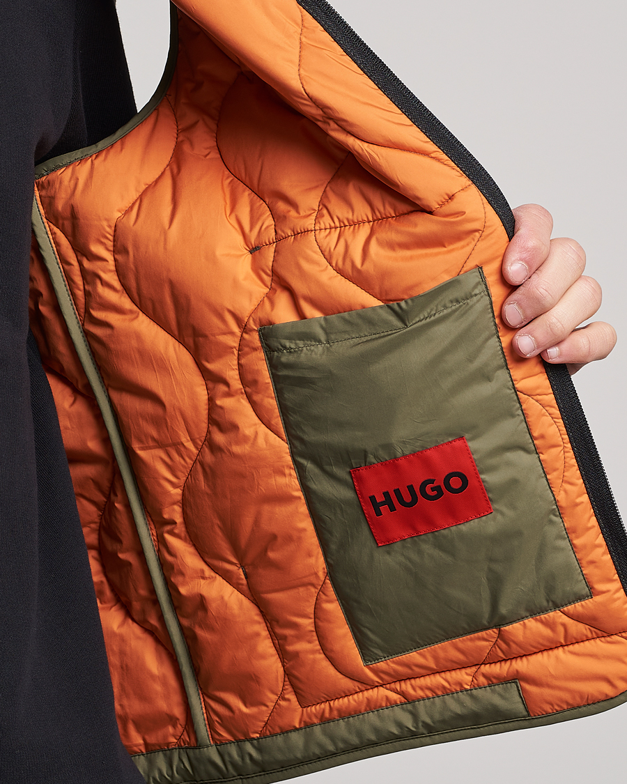 Hombres | Chalecos | HUGO | Bethano Onion Quilt Vest Open Green