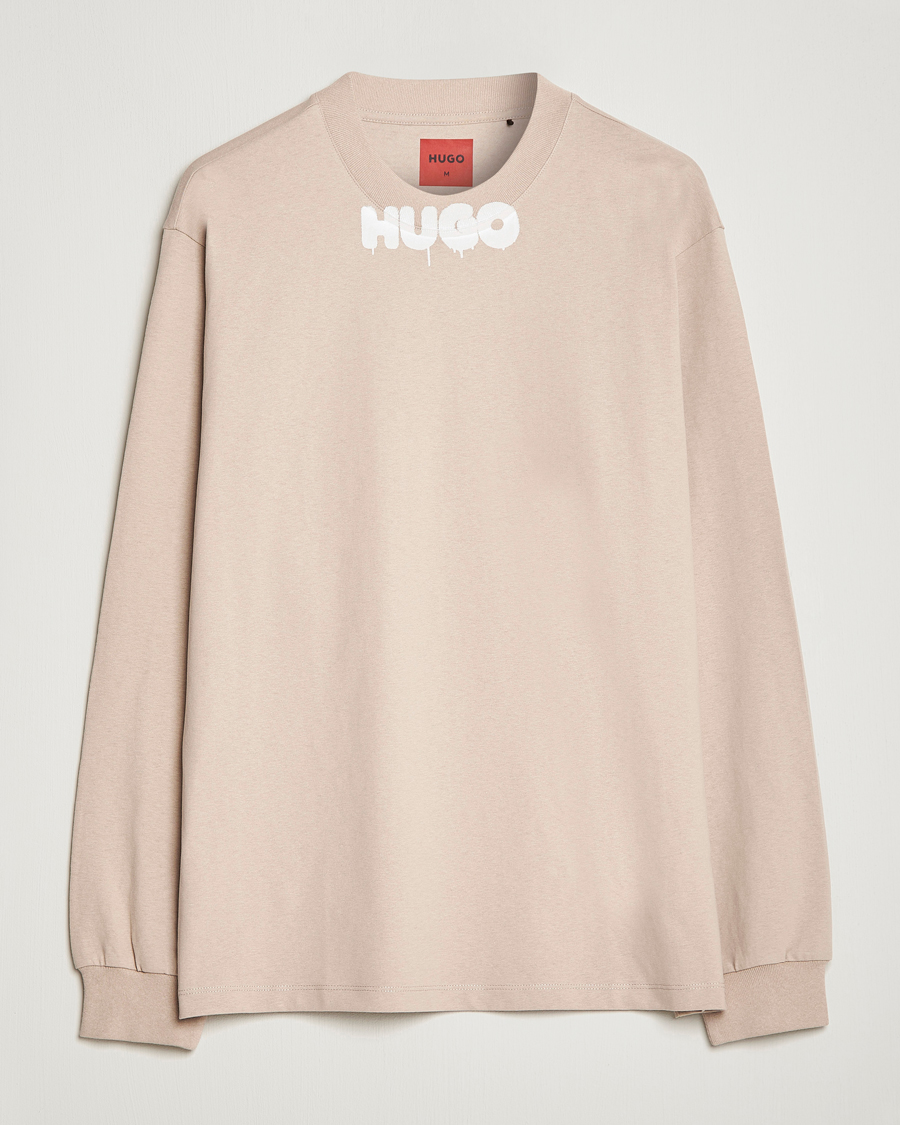 Hombres | Jerséis y prendas de punto | HUGO | Dotopaxi Logo Crew Neck Sweatshirt Light Beige