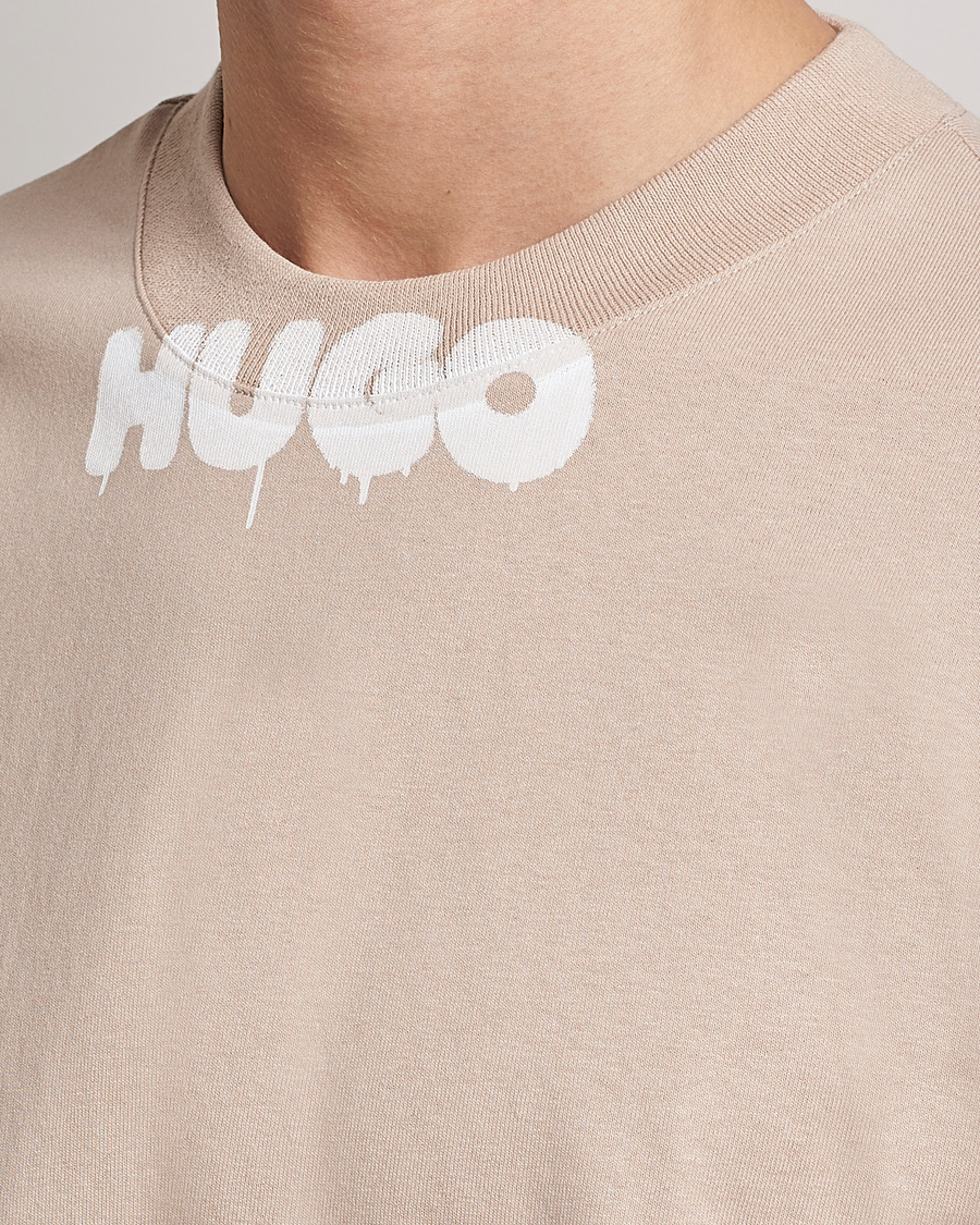 Hombres | Jerséis y prendas de punto | HUGO | Dotopaxi Logo Crew Neck Sweatshirt Light Beige