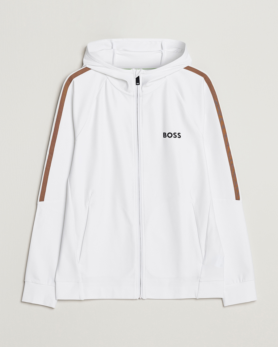 Hombres | Jerséis y prendas de punto | BOSS GREEN | Sicon Performance Full-Zip Hoodie White