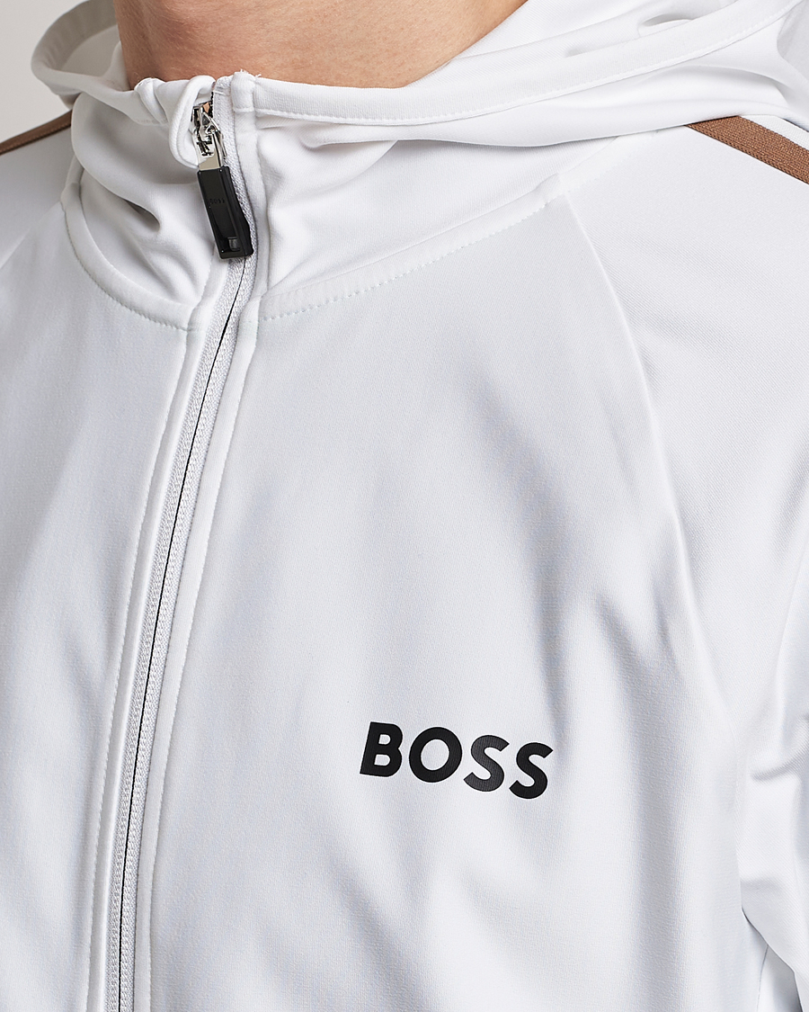 Hombres | Jerséis y prendas de punto | BOSS GREEN | Sicon Performance Full-Zip Hoodie White