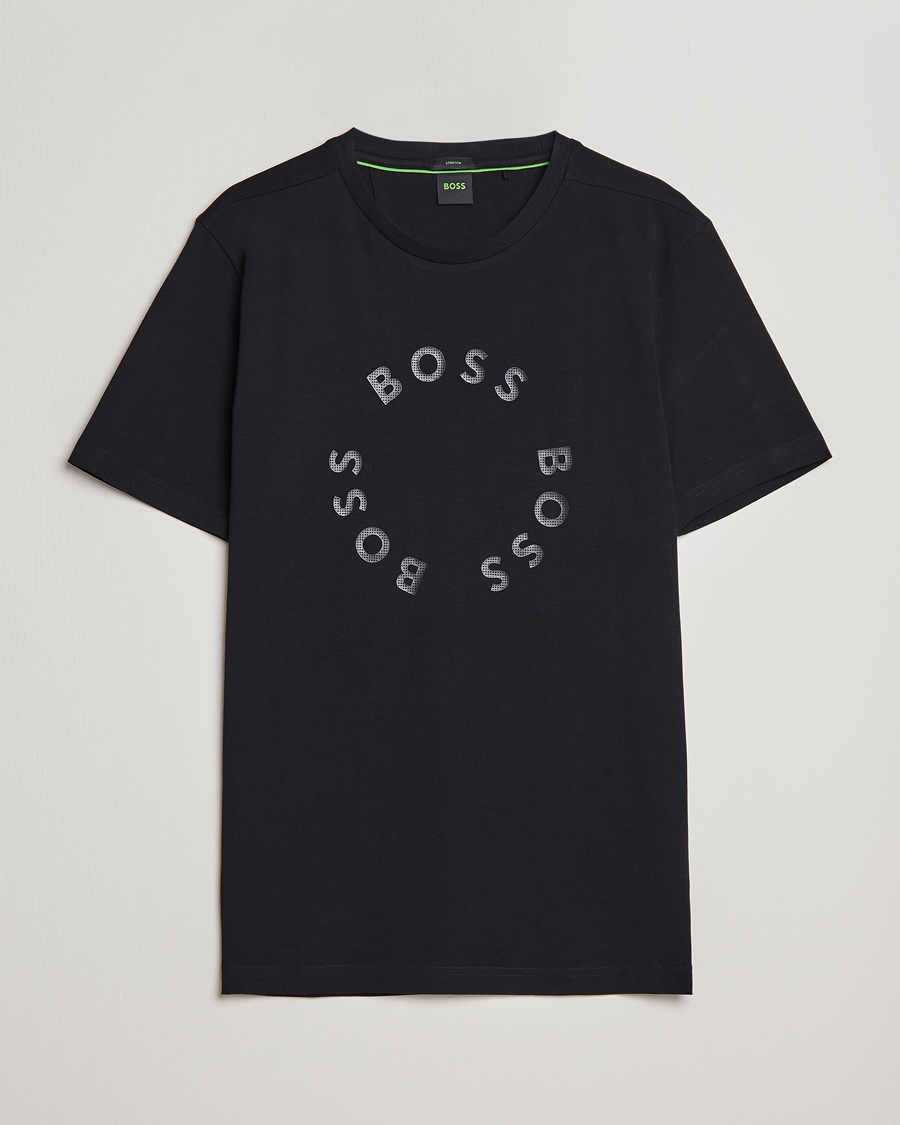 Hombres | Camisetas | BOSS GREEN | Circle Logo Crew Neck T-Shirt Black