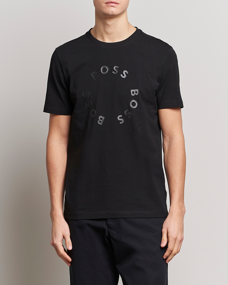 Hombres | Camisetas | BOSS GREEN | Circle Logo Crew Neck T-Shirt Black