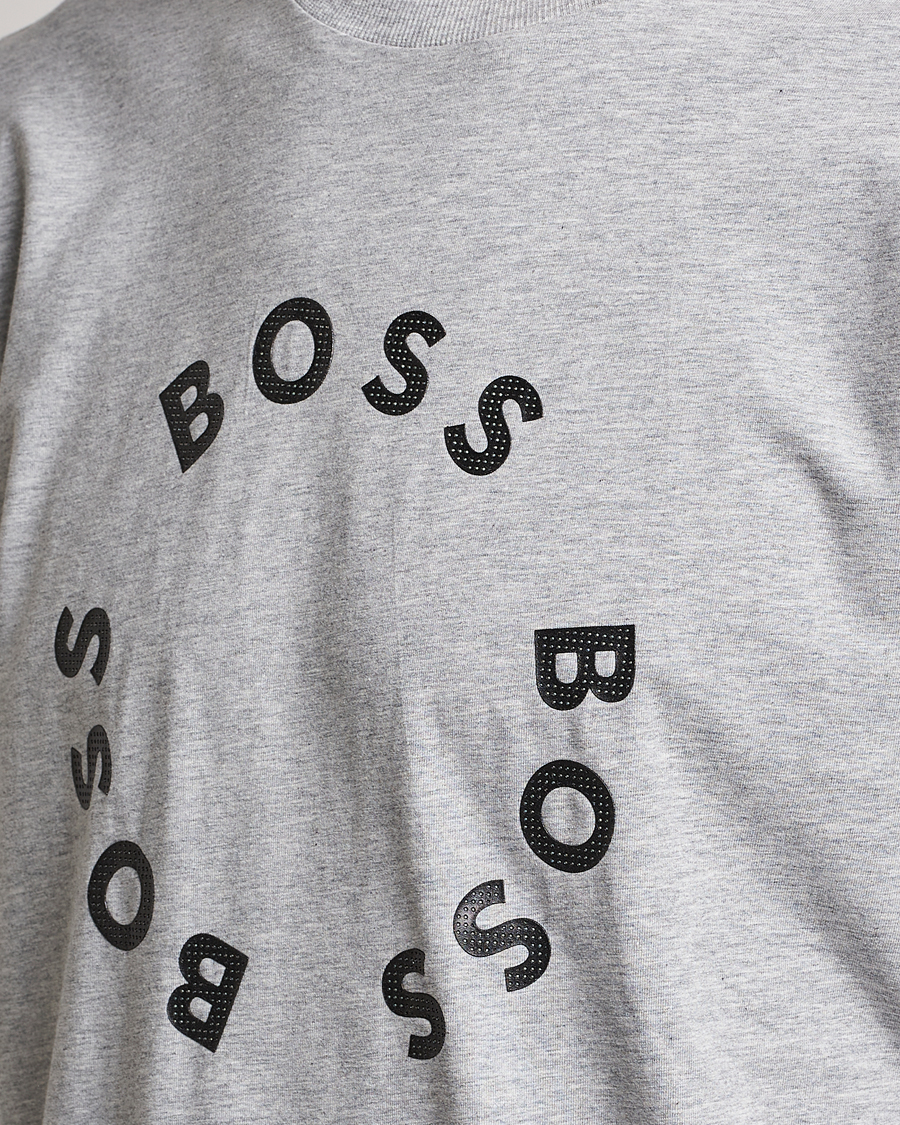 Hombres | Camisetas | BOSS GREEN | Circle Logo Crew Neck T-Shirt Light Grey
