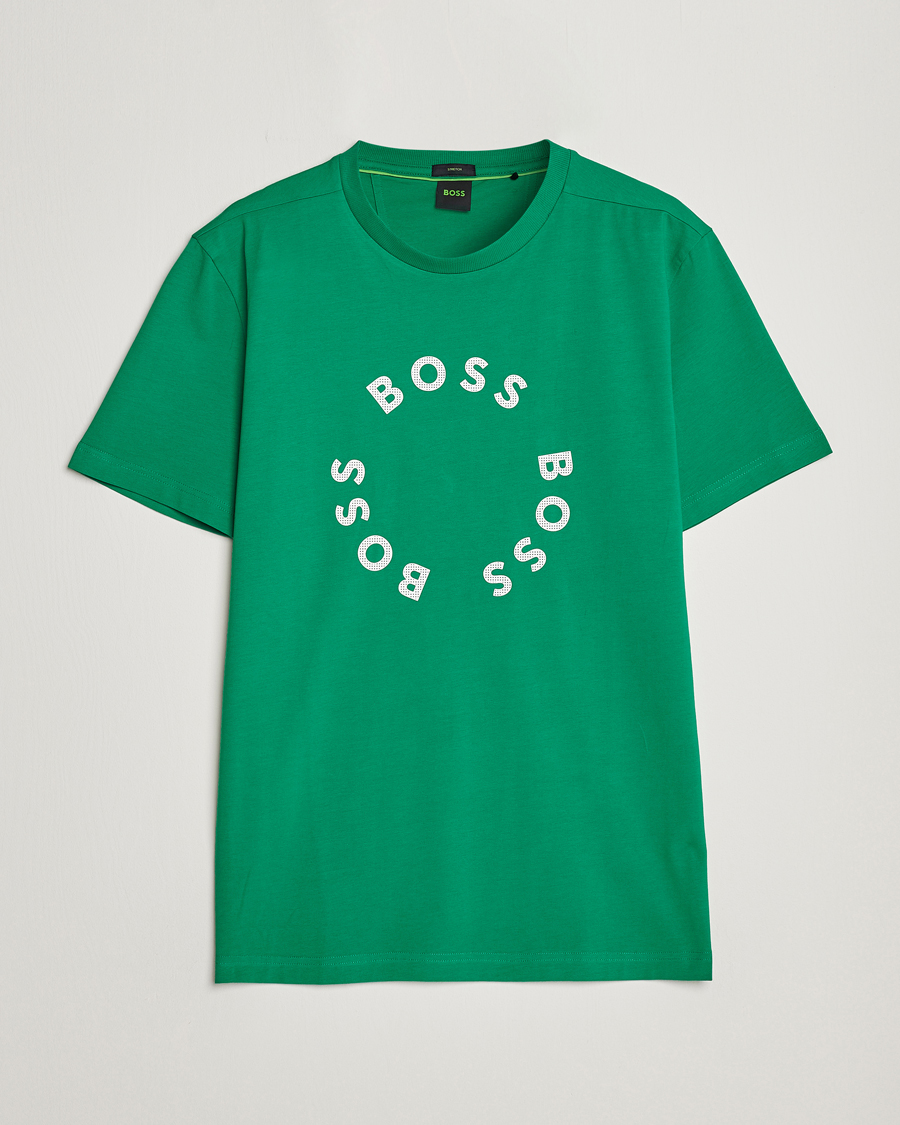Hombres | Camisetas | BOSS GREEN | Circle Logo Crew Neck T-Shirt Open Green