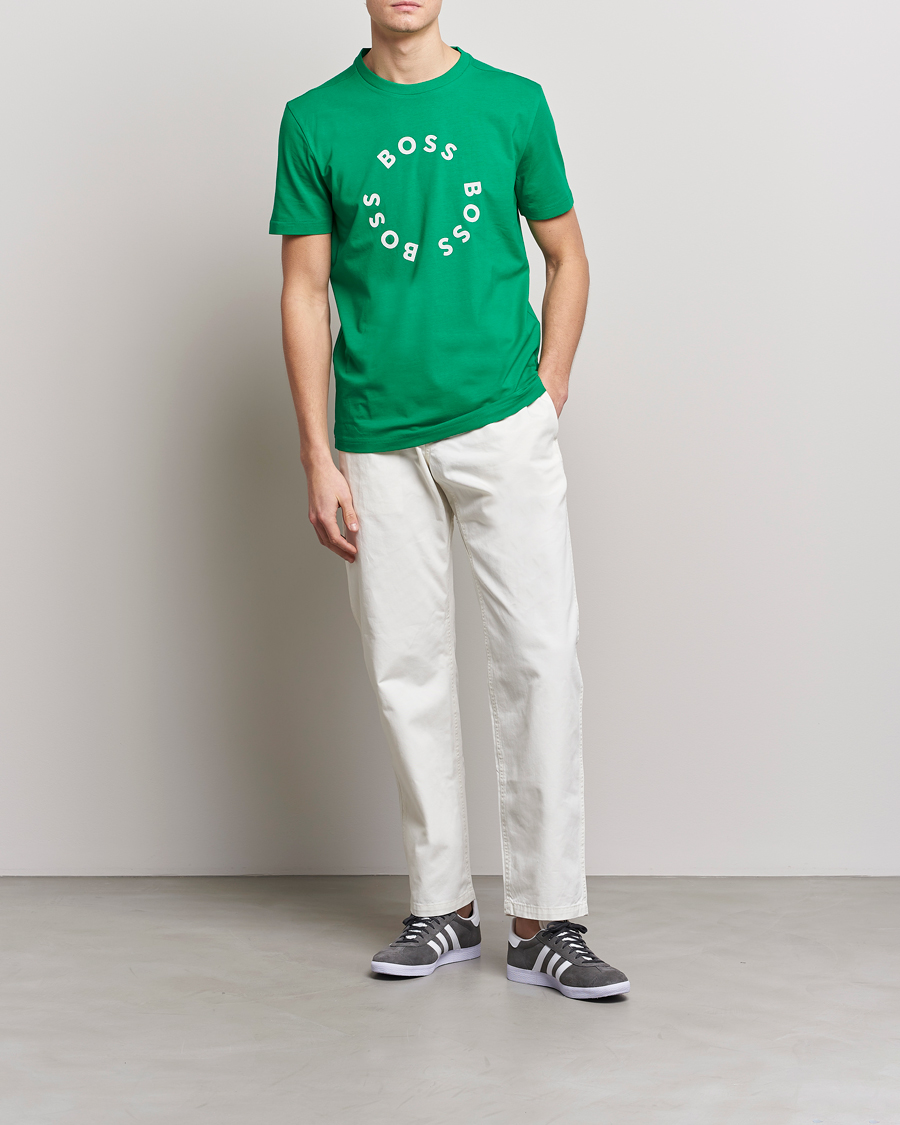 Hombres | Camisetas | BOSS GREEN | Circle Logo Crew Neck T-Shirt Open Green