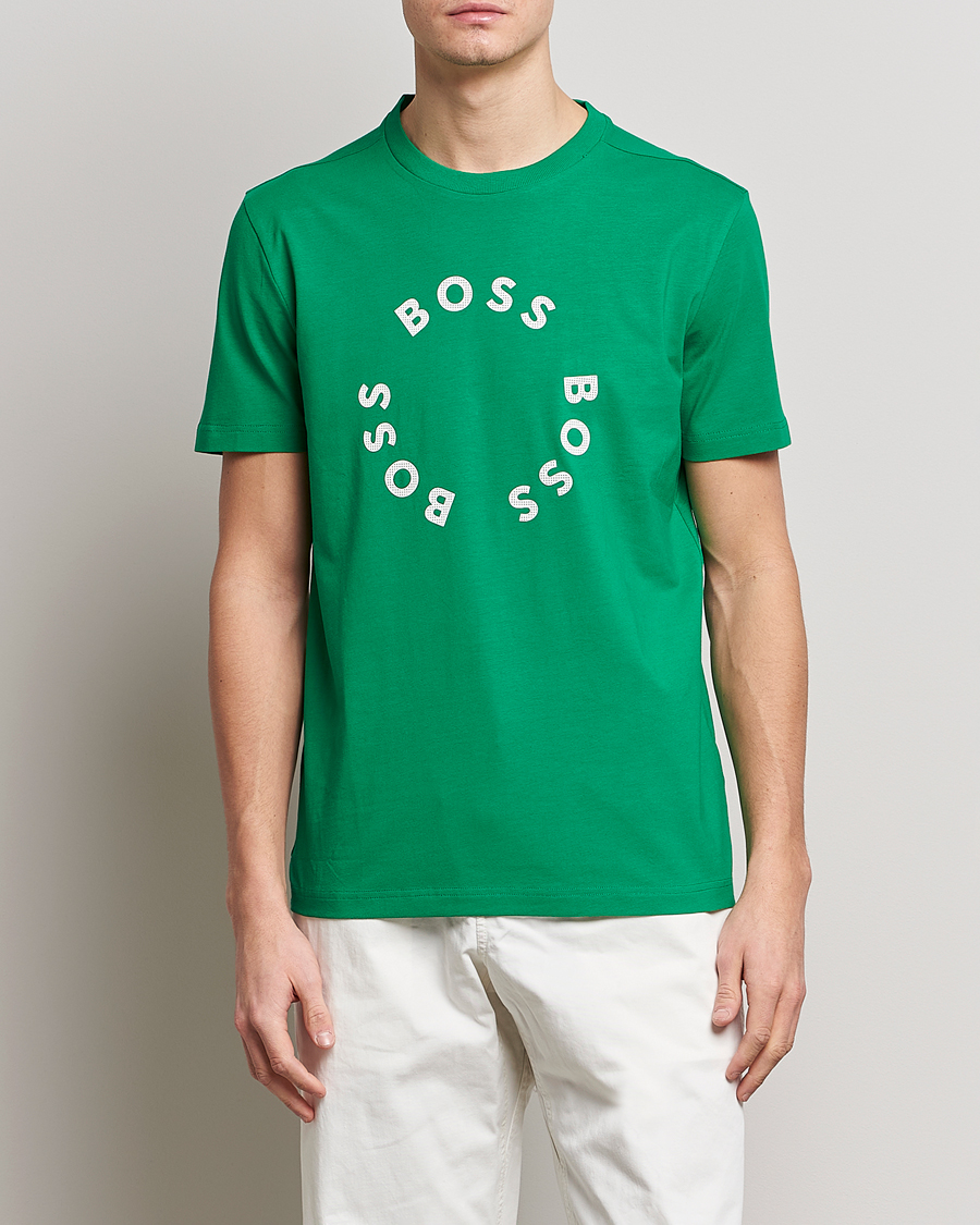 Hombres | Camisetas | BOSS GREEN | Circle Logo Crew Neck T-Shirt Open Green