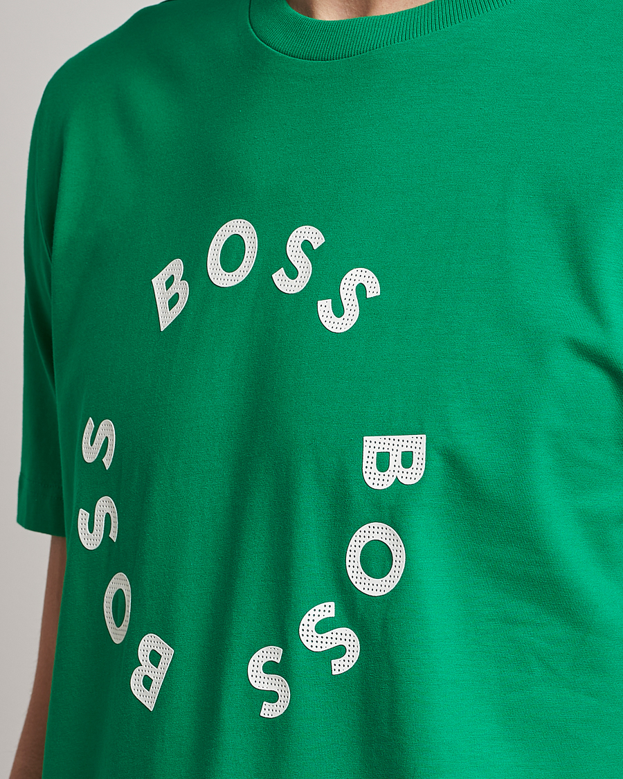 Hombres | Camisetas | BOSS GREEN | Circle Logo Crew Neck T-Shirt Open Green