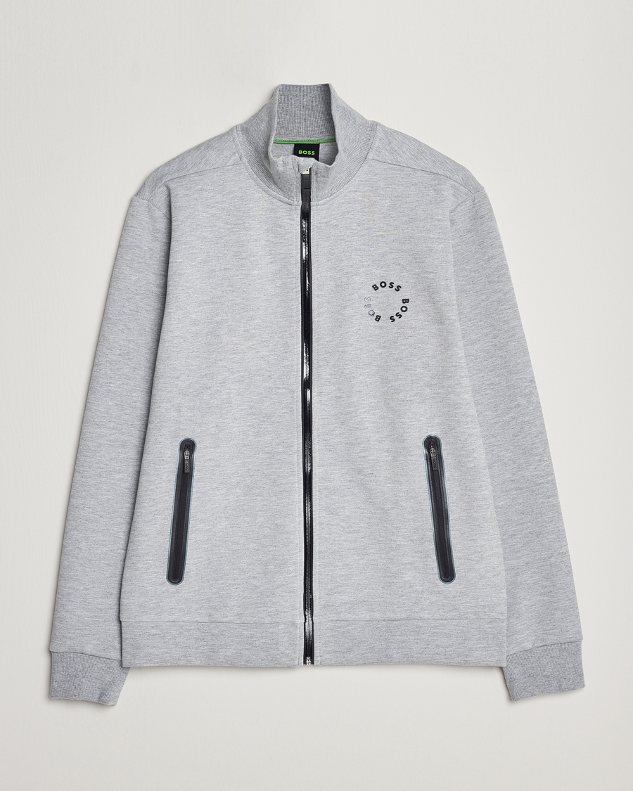 Hombres | Jerséis y prendas de punto | BOSS GREEN | Skaz Full-Zip Light Grey